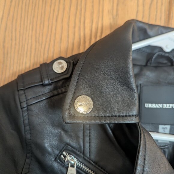 Urban Republic Quilted Faux Leather Moto Jacket Snaps/Zips/all the Attitude!! S - Picture 2 of 6